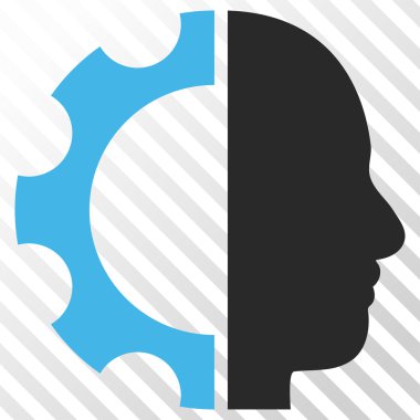 Cyborg dişli vektör simgesi