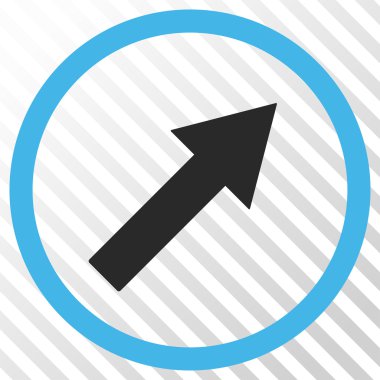 Yukarı sağ yuvarlak ok vektör simgesi