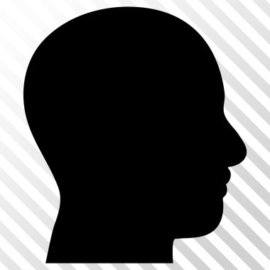 Kafa profil vektör simgesi