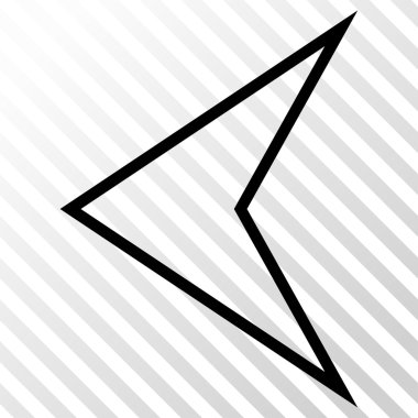 Ok ucu sol vektör simgesi