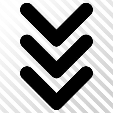 Vektör simgesi aşağı çift ok ucu