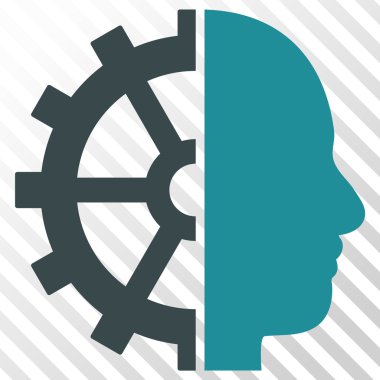 Cyborg dişli vektör simgesi