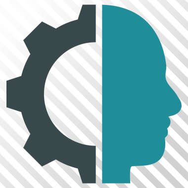 Cyborg dişli vektör simgesi