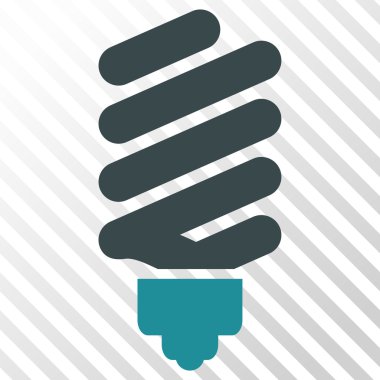 Floresan ampul vektör simgesi