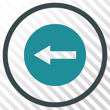 Sol ok vektör simgesi yuvarlak