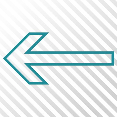 Ok sol vektör simgesi