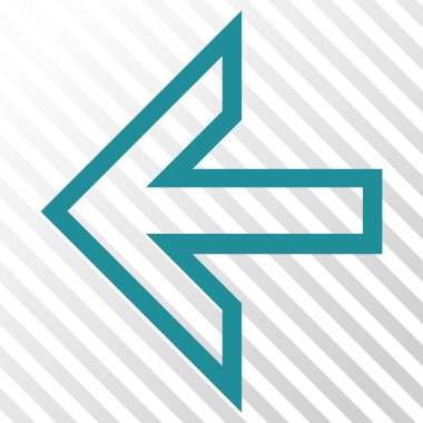 Ok sol vektör simgesi