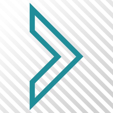 Ok ucu doğru vektör simgesi