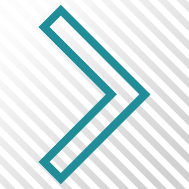 Ok ucu doğru vektör simgesi