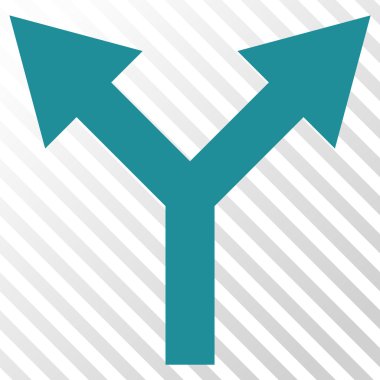 Vektör simge yukarı çatallanma ok