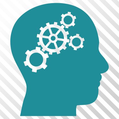 Beyin Gears vektör simgesi
