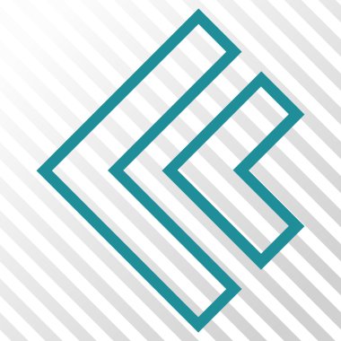 Yön sol vektör simgesi