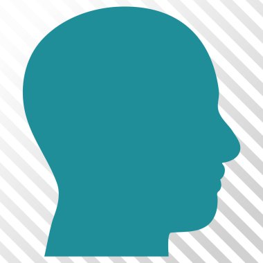 Kafa profil vektör simgesi