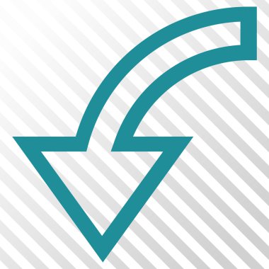 Döndürme sol vektör simgesi