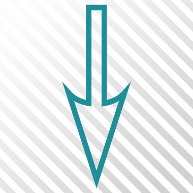 Vektör simgesi aşağı ok keskin