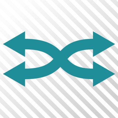 Shuffle okları yatay vektör simgesi