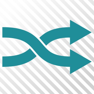 Shuffle okları doğru vektör simgesi