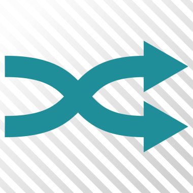 Shuffle okları doğru vektör simgesi