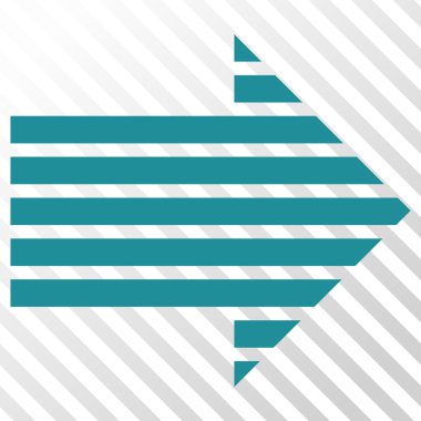 Şerit ok doğru vektör simgesi