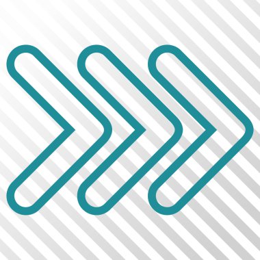 Üçlü işaretçi doğru vektör simgesi