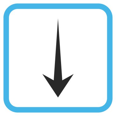 Vektör simgesi bir çerçeve içinde aşağı ok