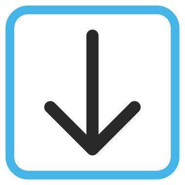 Vektör simgesi bir çerçeve içinde aşağı ok