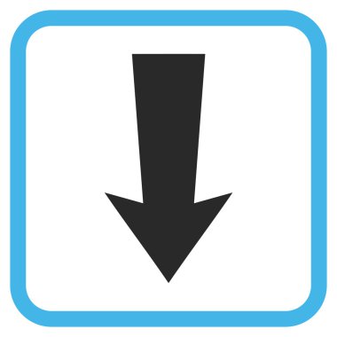 Vektör simgesi bir çerçeve içinde aşağı ok