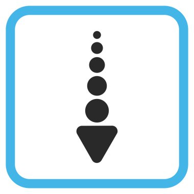 Vektör simgesi bir çerçeve içinde aşağı ok