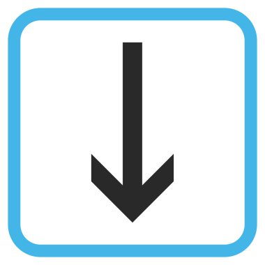 Vektör simgesi bir çerçeve içinde aşağı ok