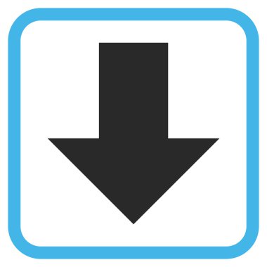 Vektör simgesi bir çerçeve içinde aşağı ok