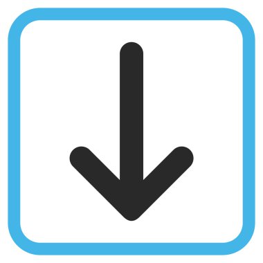 Vektör simgesi bir çerçeve içinde aşağı ok