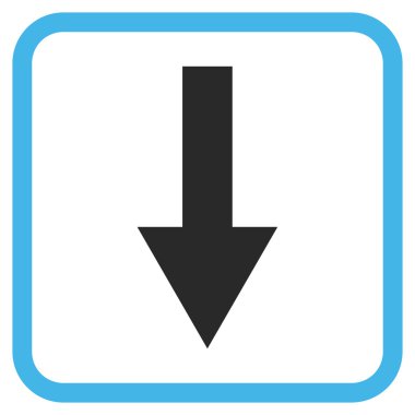 Vektör simgesi bir çerçeve içinde aşağı ok