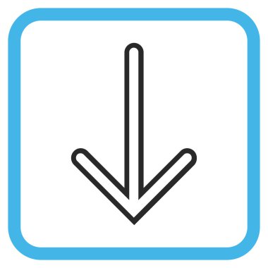 Vektör simgesi bir çerçeve içinde aşağı ok