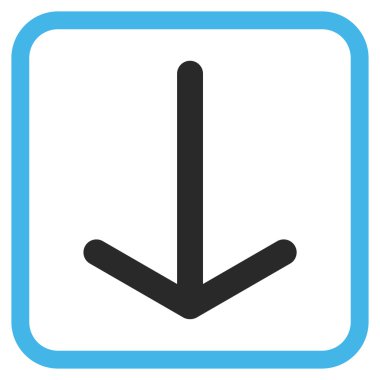 Vektör simgesi bir çerçeve içinde aşağı ok