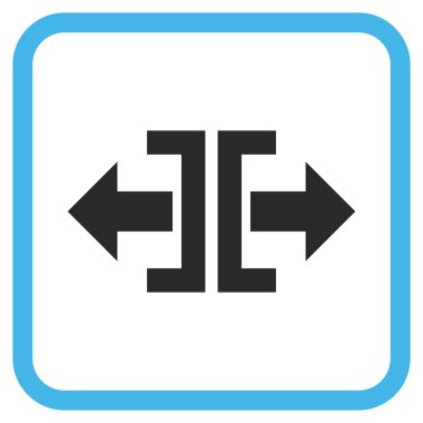 Yatay yöndeki vektör simgesi bir çerçeve içinde bölmek