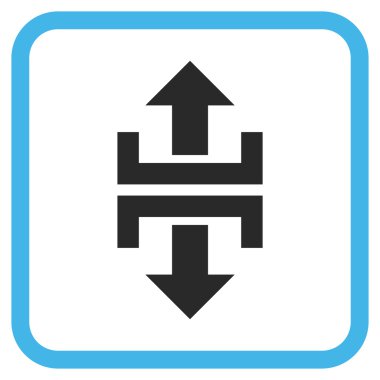 Düşey yönde vektör simgesi bir çerçeve içinde bölmek