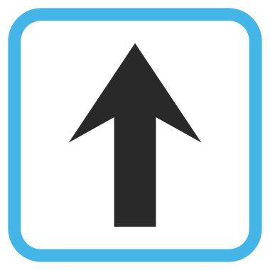 Vektör simgesi bir çerçeve içinde yukarı ok