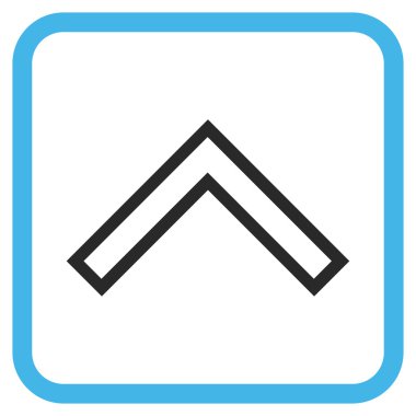 Vektör simgesi bir çerçeve içinde yukarı ok ucu