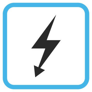 Elektrik Strike vektör simgesi bir çerçeve içinde