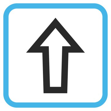 Vektör simgesi bir çerçeve içinde yukarı ok