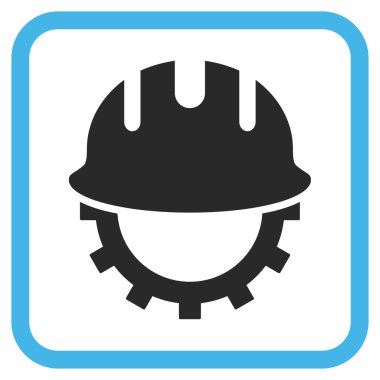 Geliştirme işçisi vektör simgesi bir çerçeve içinde