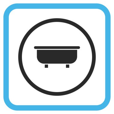 Küvet vektör simgesi bir çerçeve içinde