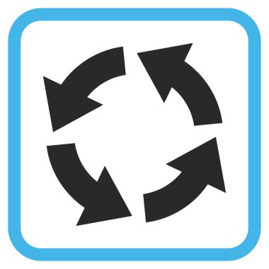 Dolaşım vektör simgesi bir çerçeve içinde