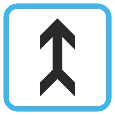 Vektör simgesi bir çerçeve içinde yukarı ok