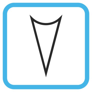 Vektör simgesi bir çerçeve içinde aşağı ok ucu