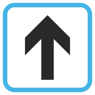 Vektör simgesi bir çerçeve içinde yukarı ok