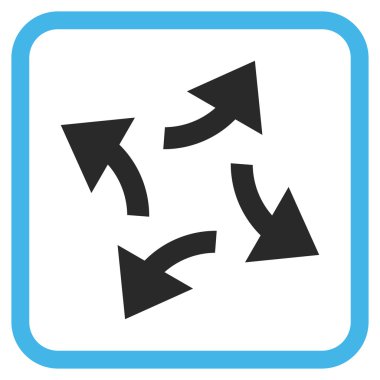 Santrifüj oklar bir çerçeve içinde simge vektör