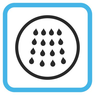 Damla vektör simgesi bir çerçeve içinde