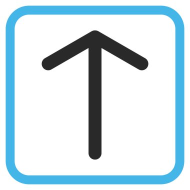 Vektör simgesi bir çerçeve içinde yukarı ok