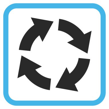 Dolaşım vektör simgesi bir çerçeve içinde